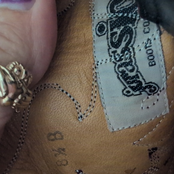 Jurassic Boots Co. Black and Red Leather Cowboy Boots - Picture 2 of 12